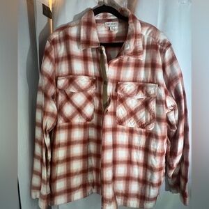 Free Assembly mens Flannel Shirt Jacket XXL Pockets